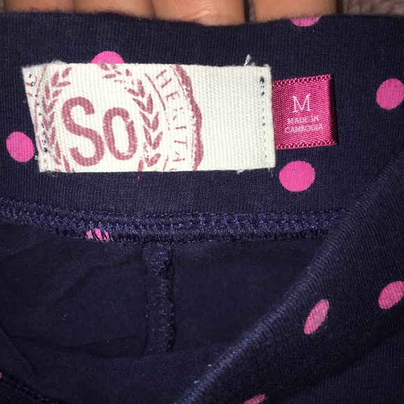 SO Blue And Pink Polka Dot Skirt - Picture 4 of 4